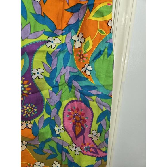 1960s Japanese Retro Mod Screen-Printed Shift Dress Bust 34 Small READ - Picture 12 of 16